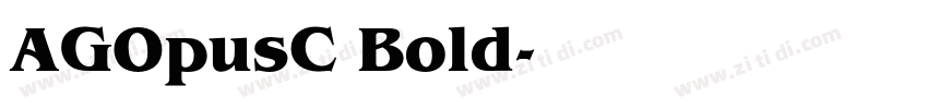 AGOpusC Bold字体转换
